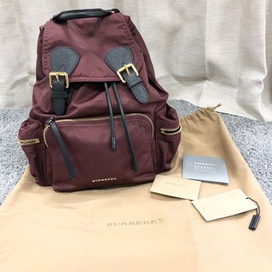 Burberry Runway Nylon Backpack "Maroon"