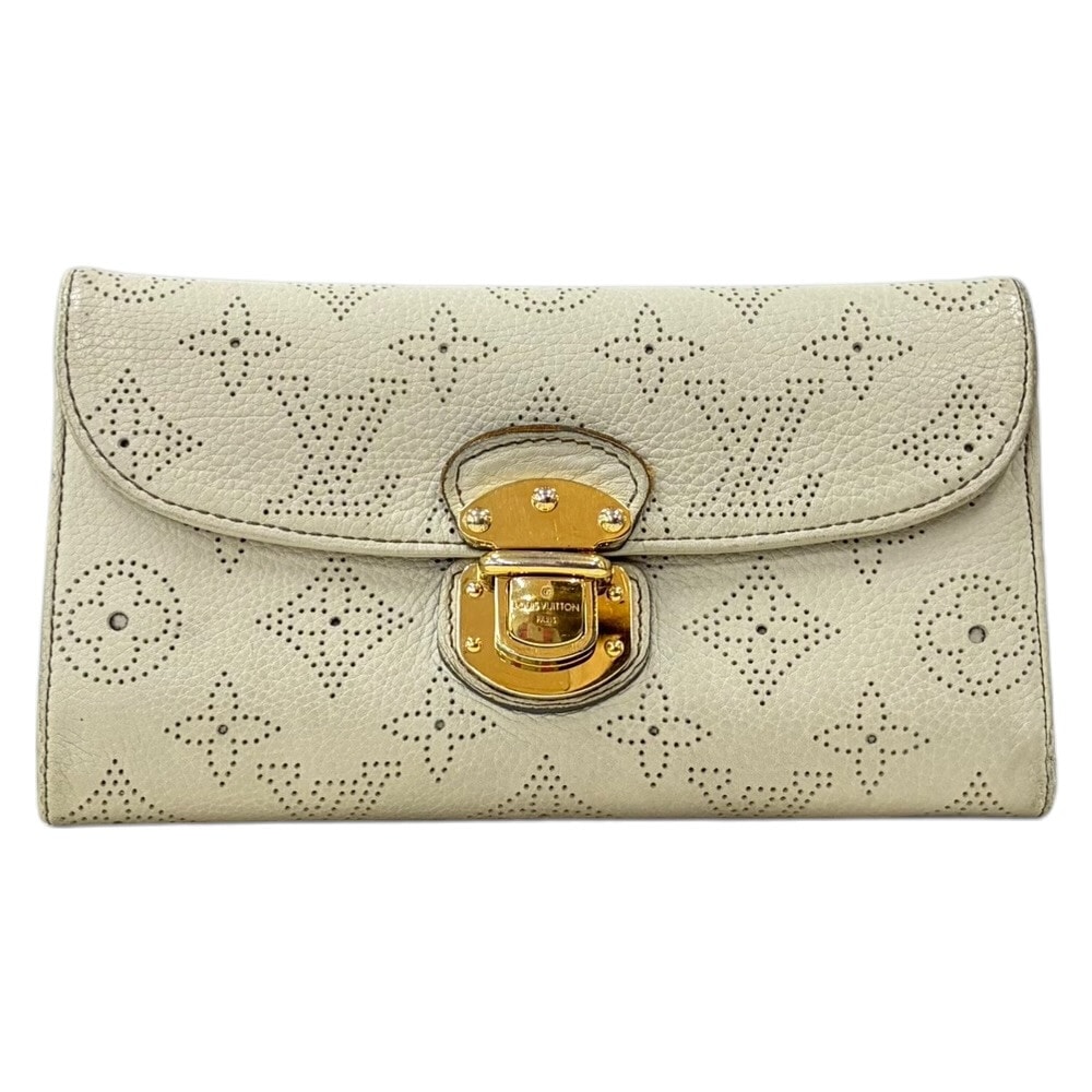 ルイヴィトン ポルトフォイユ・アメリア モノグラムマヒナ 長財布 モノグラムマヒナ M58131 レディース LOUIS VUITTON  中古