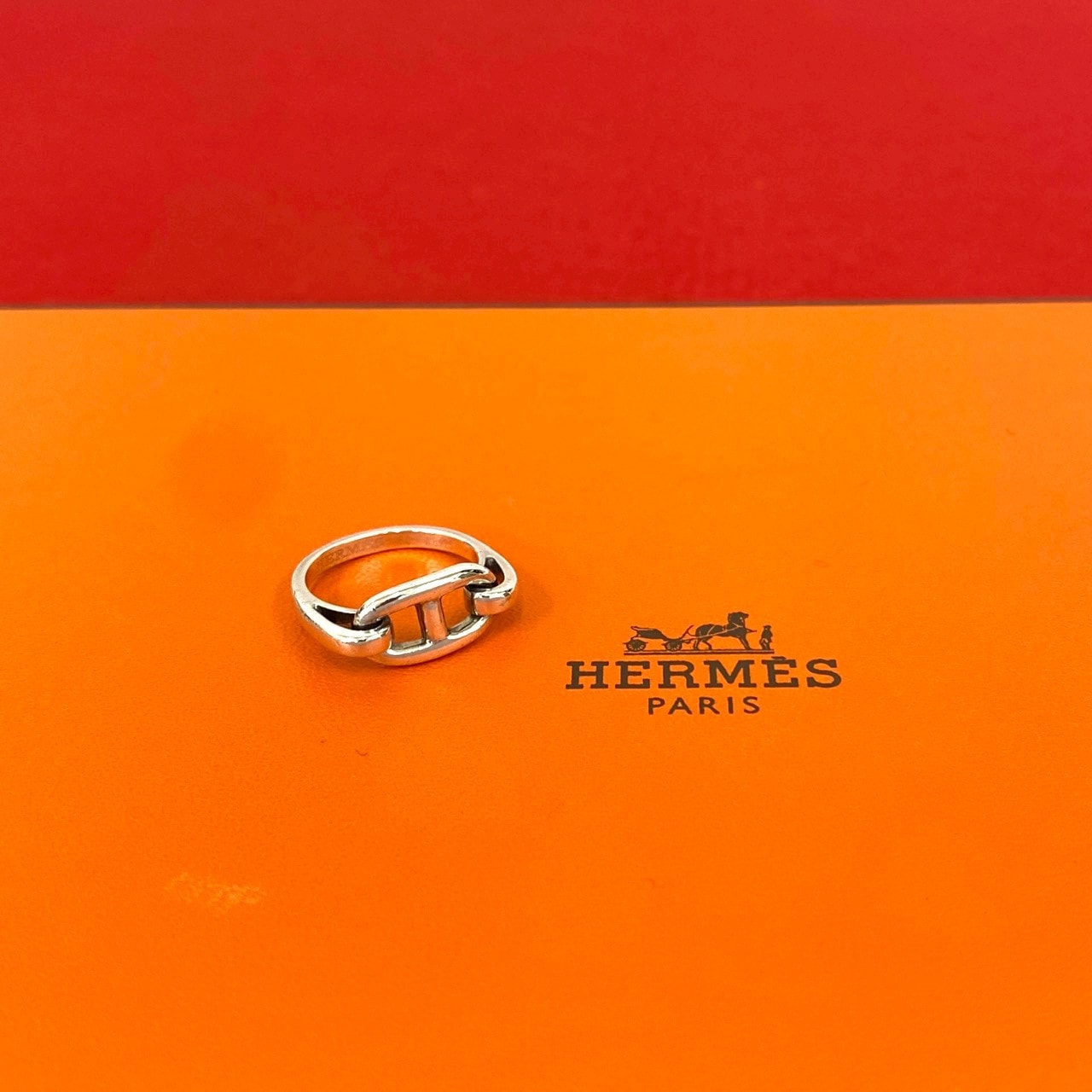 HERMES エルメス シェーヌダンクル リング シルバー925 リング・指輪 9号 シルバー
 20821