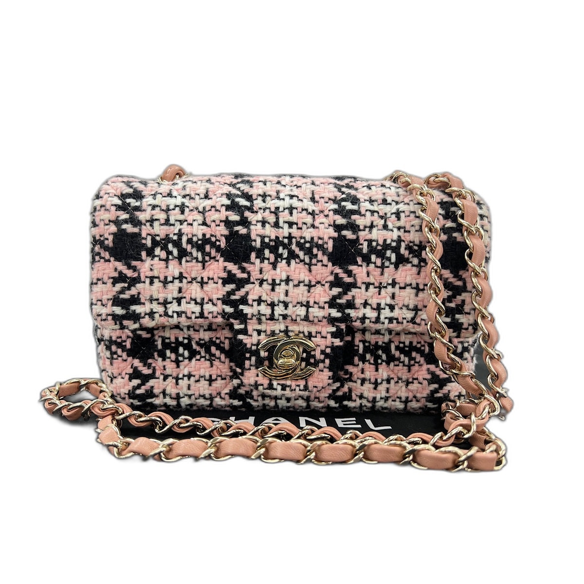 シャネル CHANEL ミニマトラッセ ショルダーバッグ ツイード【中古】