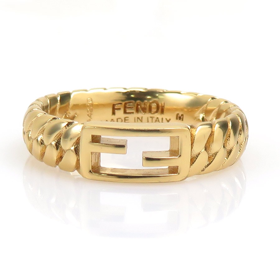 フェンディ FENDI リング・指輪 メタル ゴールド レディース 14号【中古】 r11361a