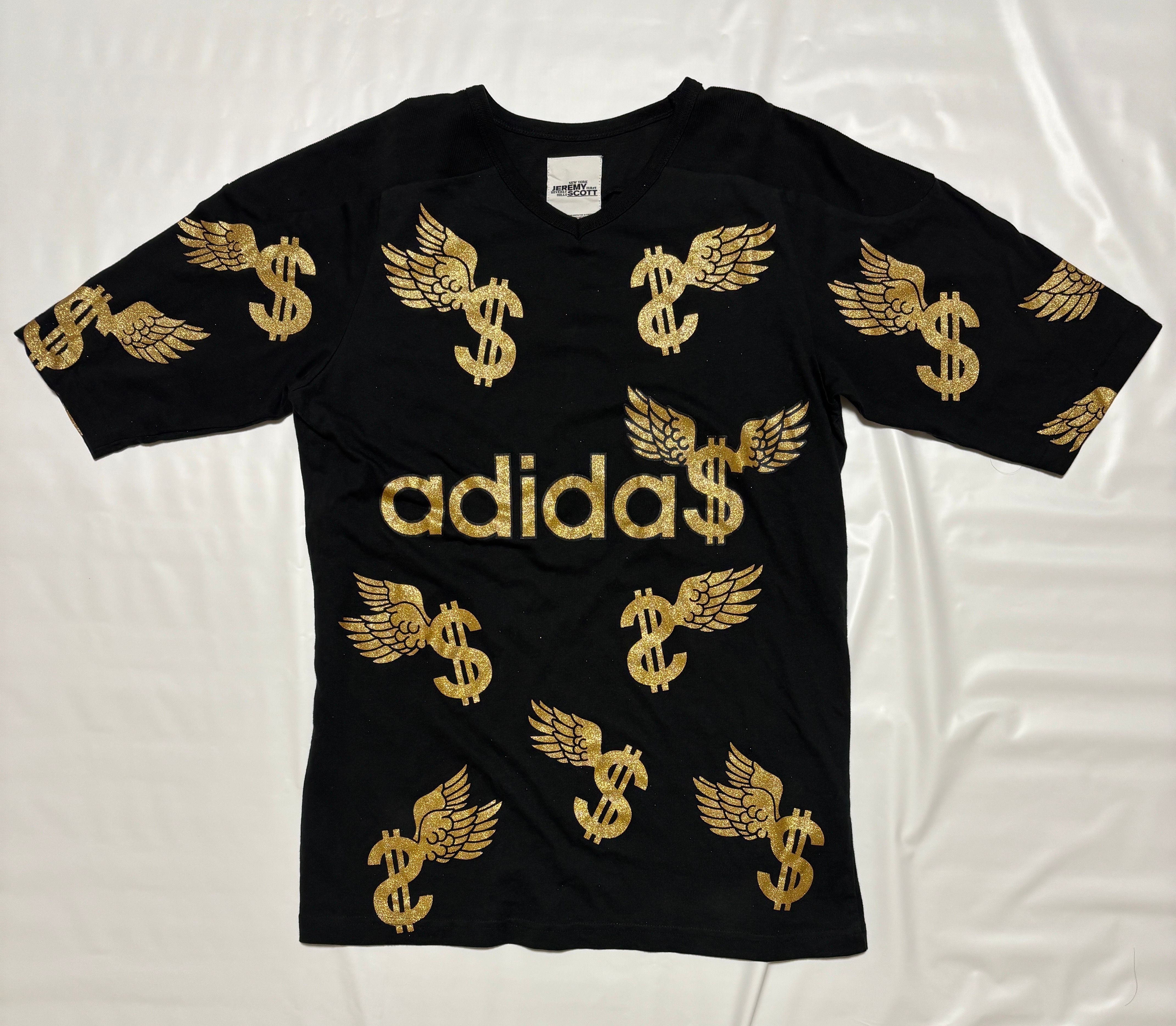 アディダス オリジナルス x ジェレミースコット ウィング ダラー Tシャツ "ブラック"