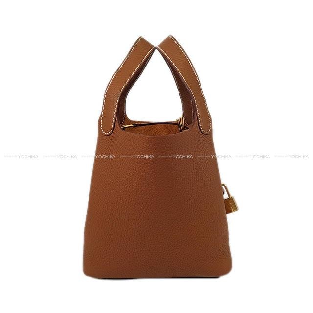 HERMES エルメス ハンドバッグ ピコタンロック 18 PM ゴールド トリヨンクレマンス ゴールド金具 G刻印 新品