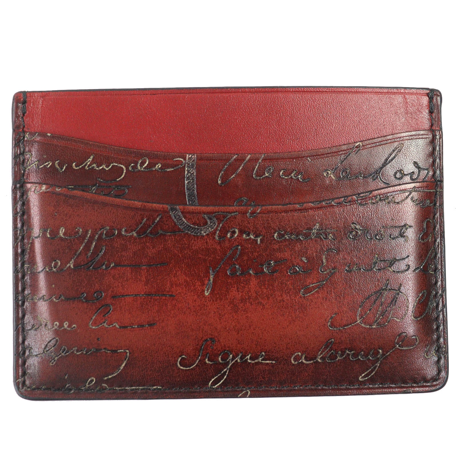 美品 ベルルッティ
 パスケース ブラウン メンズ