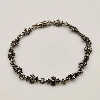 Chrome Hearts Tiny E Ch Plus Bracelet 12Link "Silver"