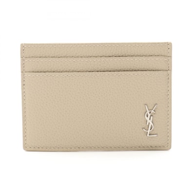 サンローランパリ SAINT LAURENT PARIS タイニー カサンドラ カードケース アクセサリー レザー メンズ ベージュ系 607603DTI0E9607 【新品】