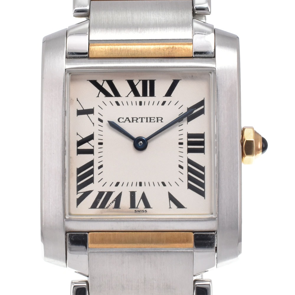 カルティエ CARTIER W51006Q4 タンクフランセーズMM SS/YG シルバー クォーツ ユニセックス 美品 箱付き 腕時計 N#150403