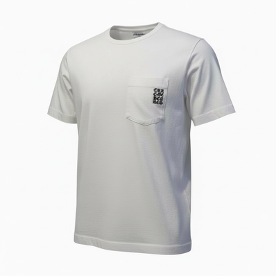 Chrome Hearts Y Not Light Work Crewneck Vertical Logo Embroidered S/S T-Shirt "White"