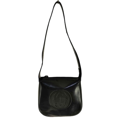 GGロゴ パテント レザー ショルダーバッグ gg logo patent leather shoulder bag【1143857426865】