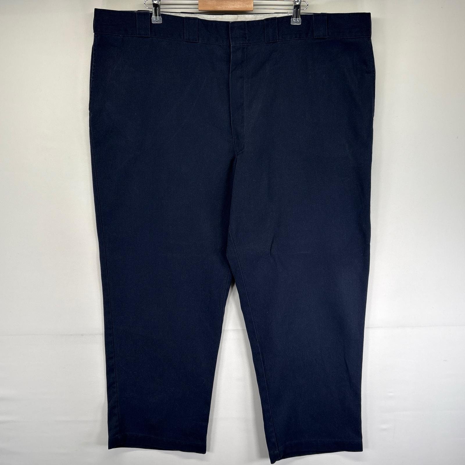 古着 ディッキーズ Dickies パンツ 874 FLEX ジッパーフライ ワークパンツ チノパン 大きいサイズ W50 L30  ネイビー系 メンズ