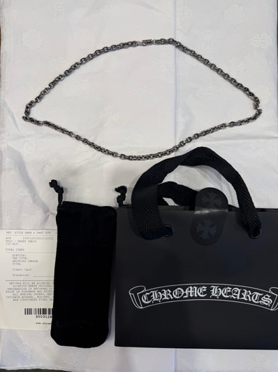 Chrome Hearts Paper Chain Necklace "Silver"