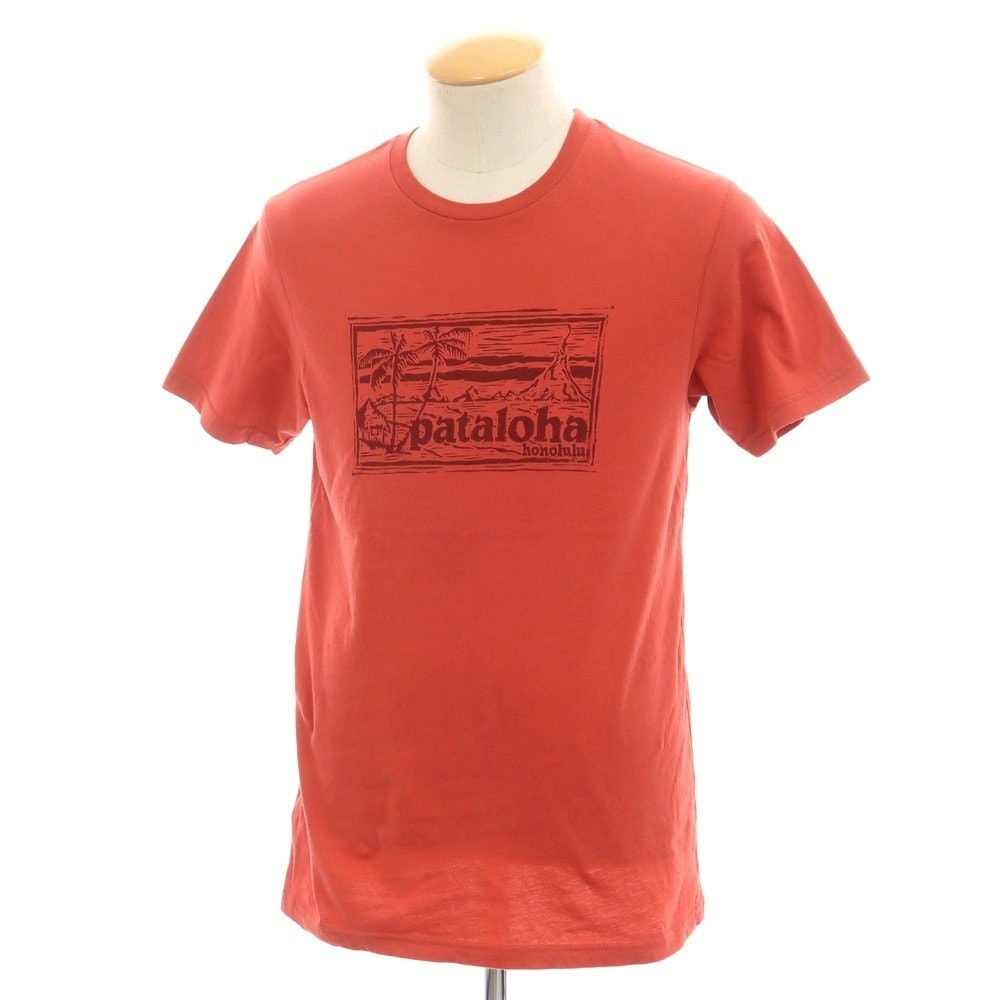 【中古】パタゴニア patagonia コットン クルーネック 半袖Tシャツ レッド【サイズS】【メンズ】