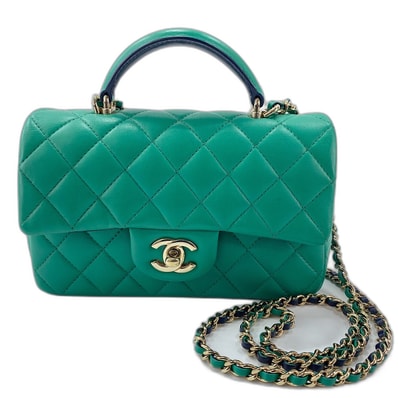 シャネル CHANEL ミニマトラッセ ハンドバッグ ラムスキン【中古】