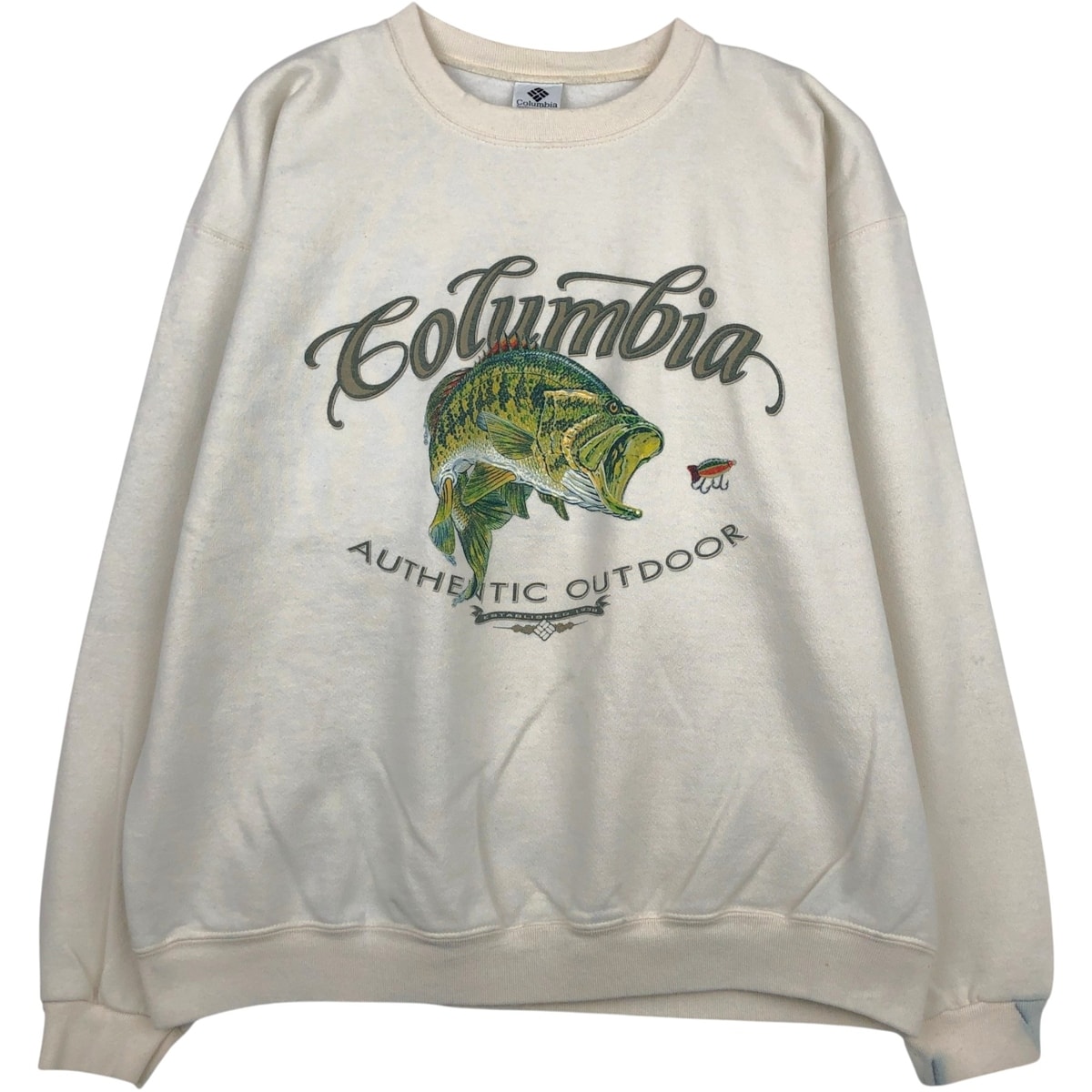 古着 コロンビア Columbia 魚柄 プリントスウェットシャツ トレーナー メンズXL相当/eaa633657