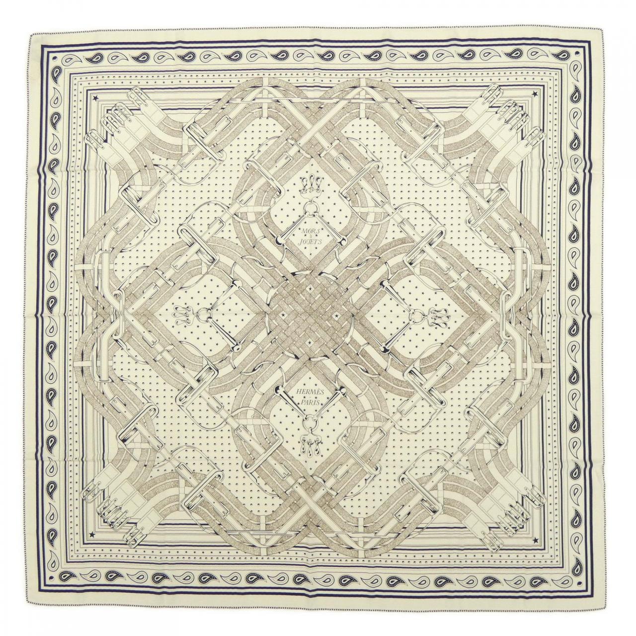 エルメス HERMES MORS A JOUETS BANDANA H244354S カレジェアン140 ショール