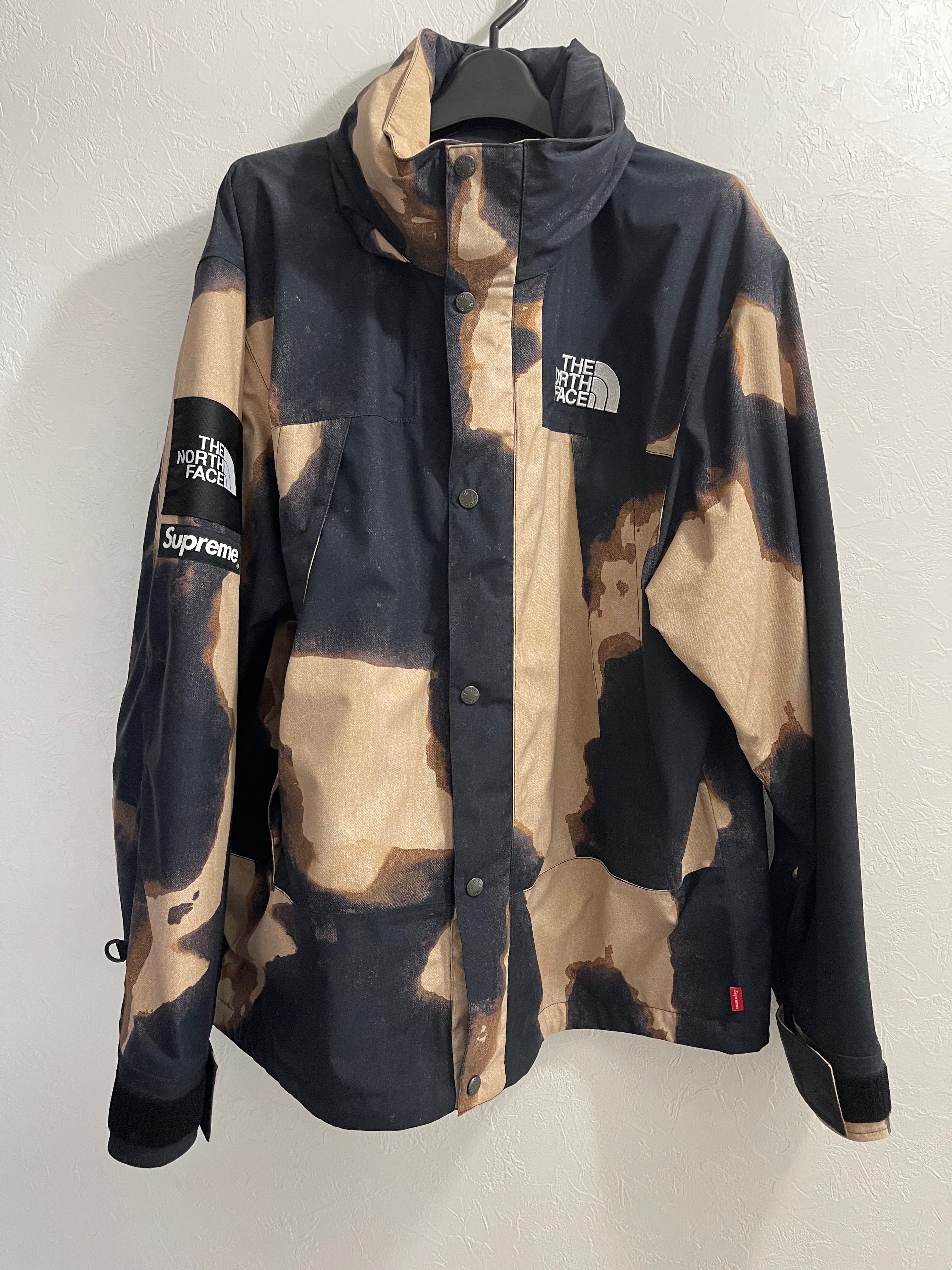 Supreme x The North Face Bleached Denim Print Mountain Jacket "Black"