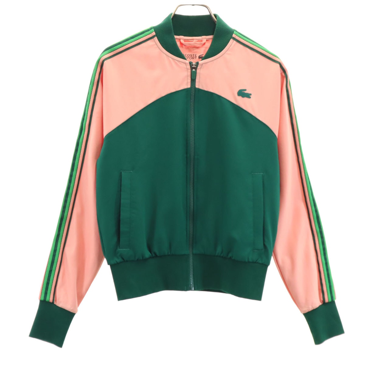 LACOSTE SPORT ラコステスポーツ トラックジャケット 34 グリーン 裏メッシュ
