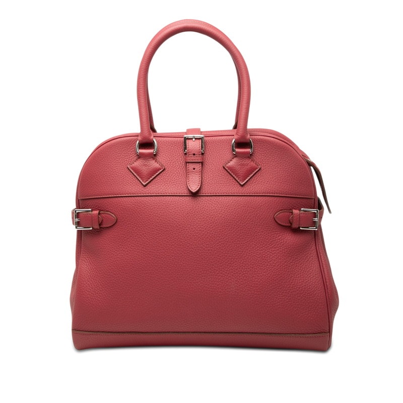 エルメス アトラス35 ハンドバッグ □N 2010 レッド ピンク系 シルバー金具 トリヨンクレマンス レディース HERMES 【中古】