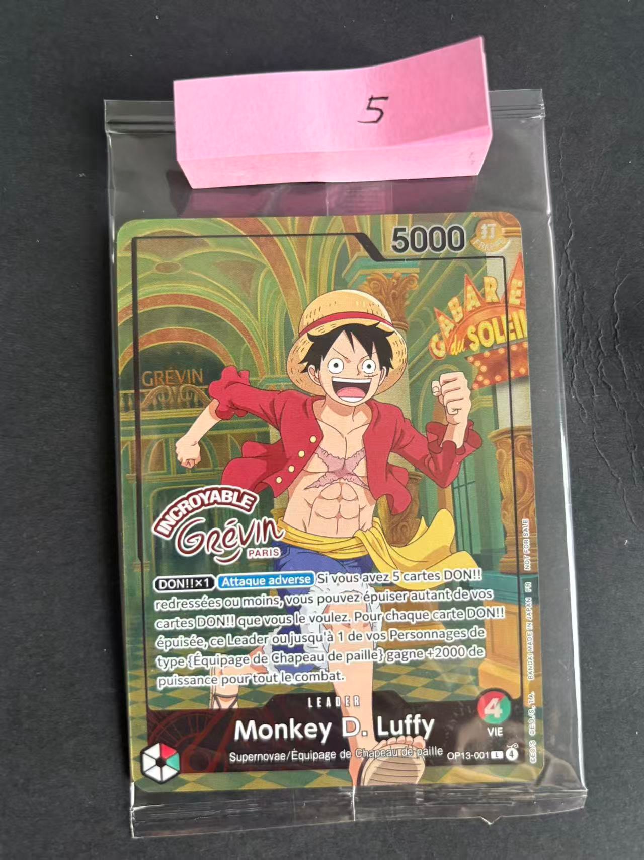 psa10 ワンピースカード モンキー・D・ルフィ プロモ グレヴァン美術館 モンキー・D・ルフィ L [OP13-001]【フランス語版】(プロモーション