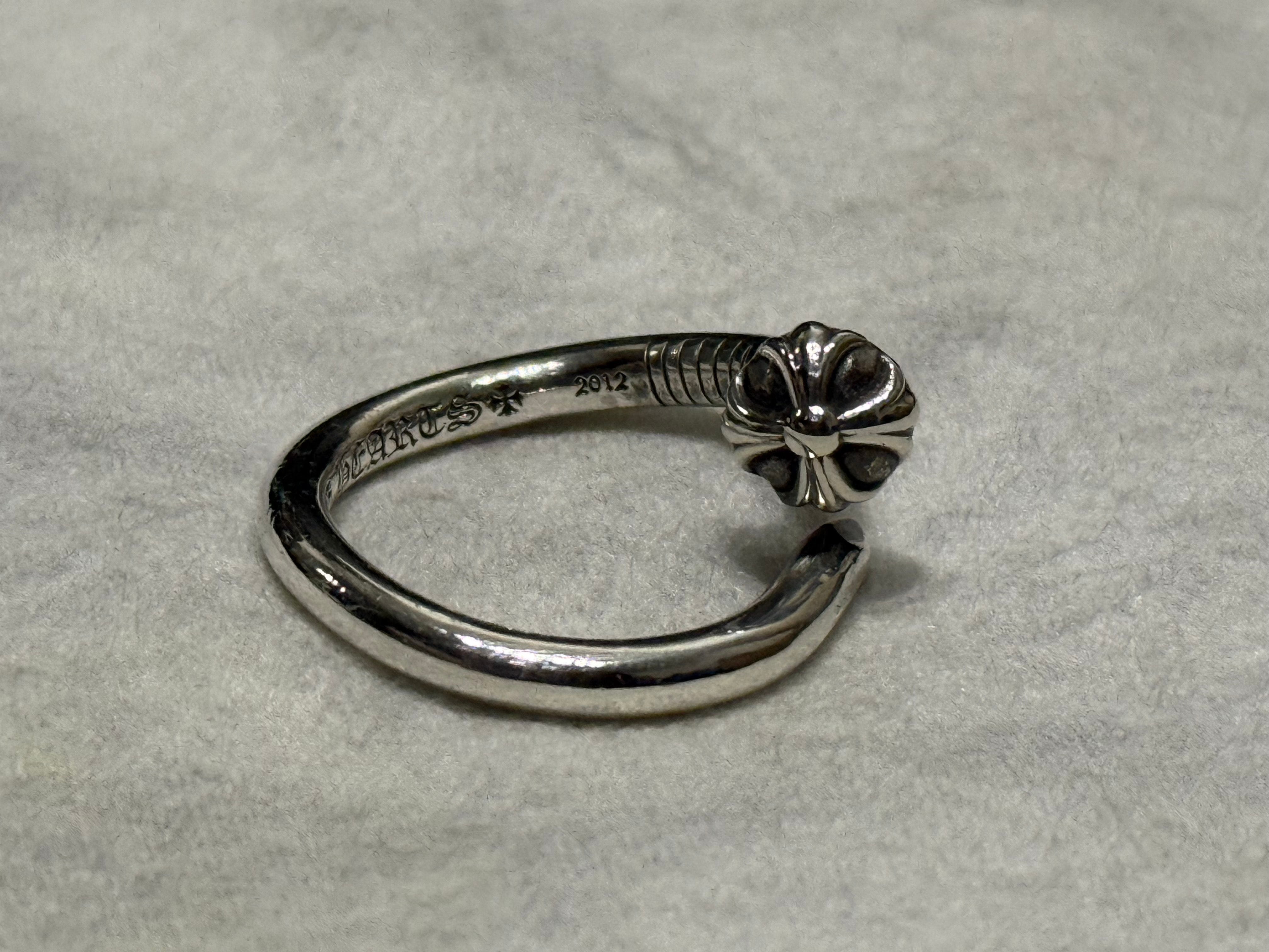 Chrome Hearts Nail Ring w/ Cross Ball "Silver"