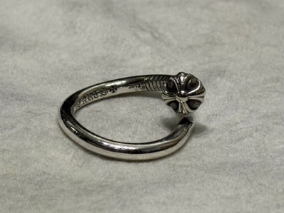 Chrome Hearts Nail Ring w/ Cross Ball "Silver"