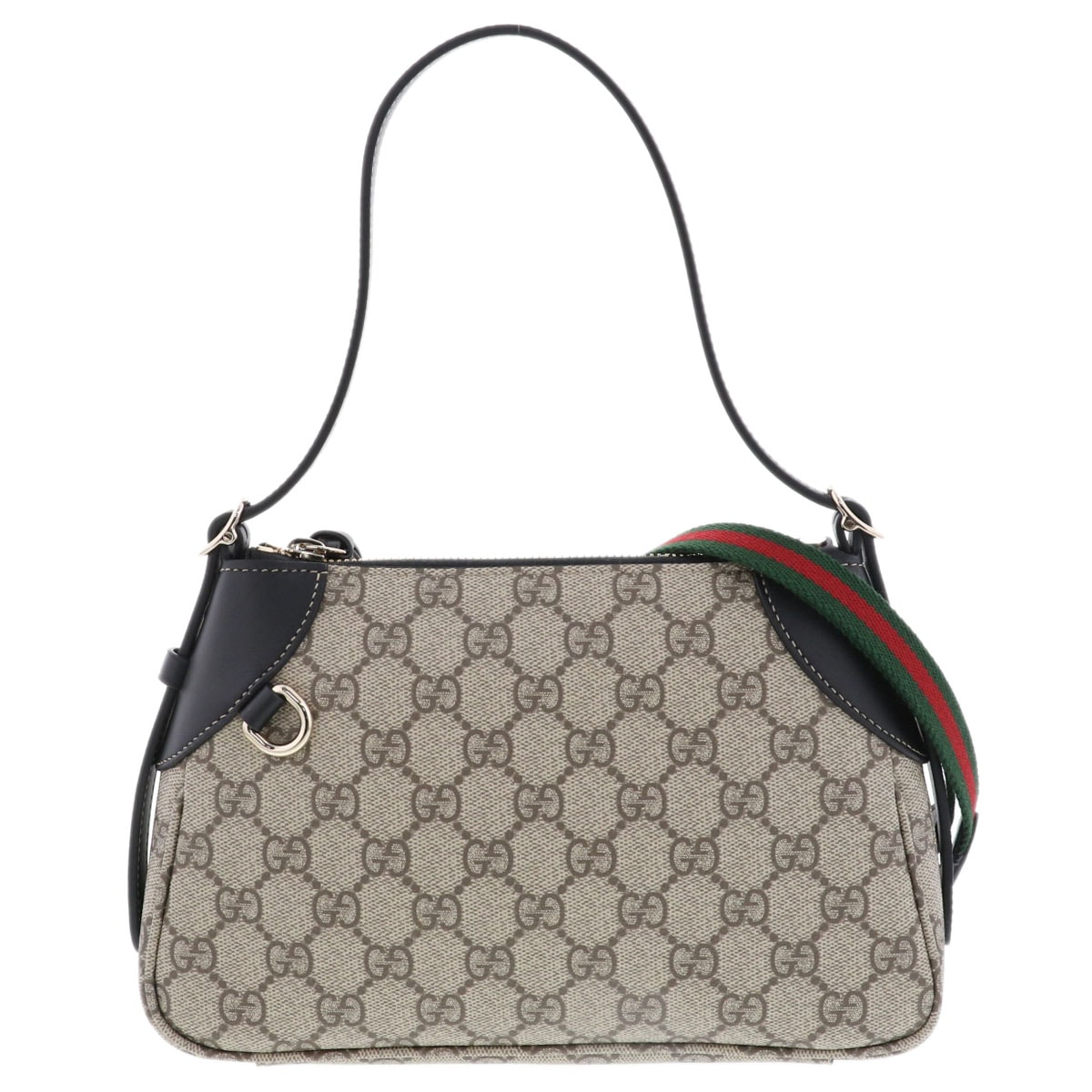 GUCCI グッチ GGエンブレム スモール ショルダーバッグ 815218 GGスプリームキャンバス ブラック レディース【中古】