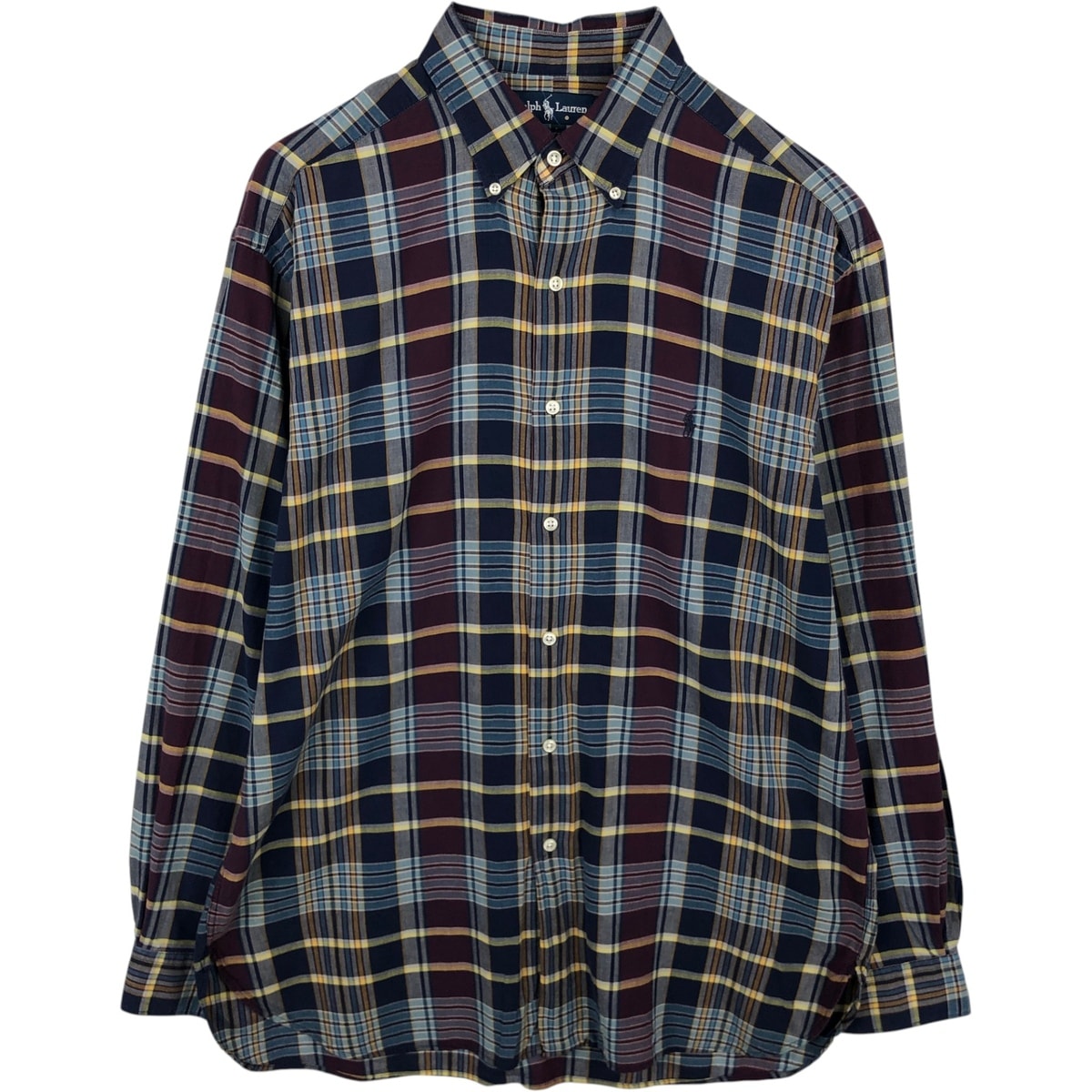 古着 ラルフローレン Ralph Lauren MCMEEL 長袖 ボタンダウンチェックシャツ メンズL相当/eaa649957