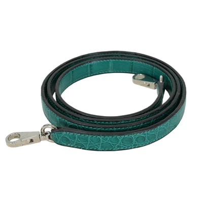 HERMES エルメス ショルダーストラップ バンドリエール マラカイト クロコダイル アリゲーター シルバー金具 新品同様【中古】