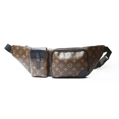 ヴィトン LV 2020年製 モノグラム マカサー クリストファー バムバッグ ショルダーバッグ【中古】