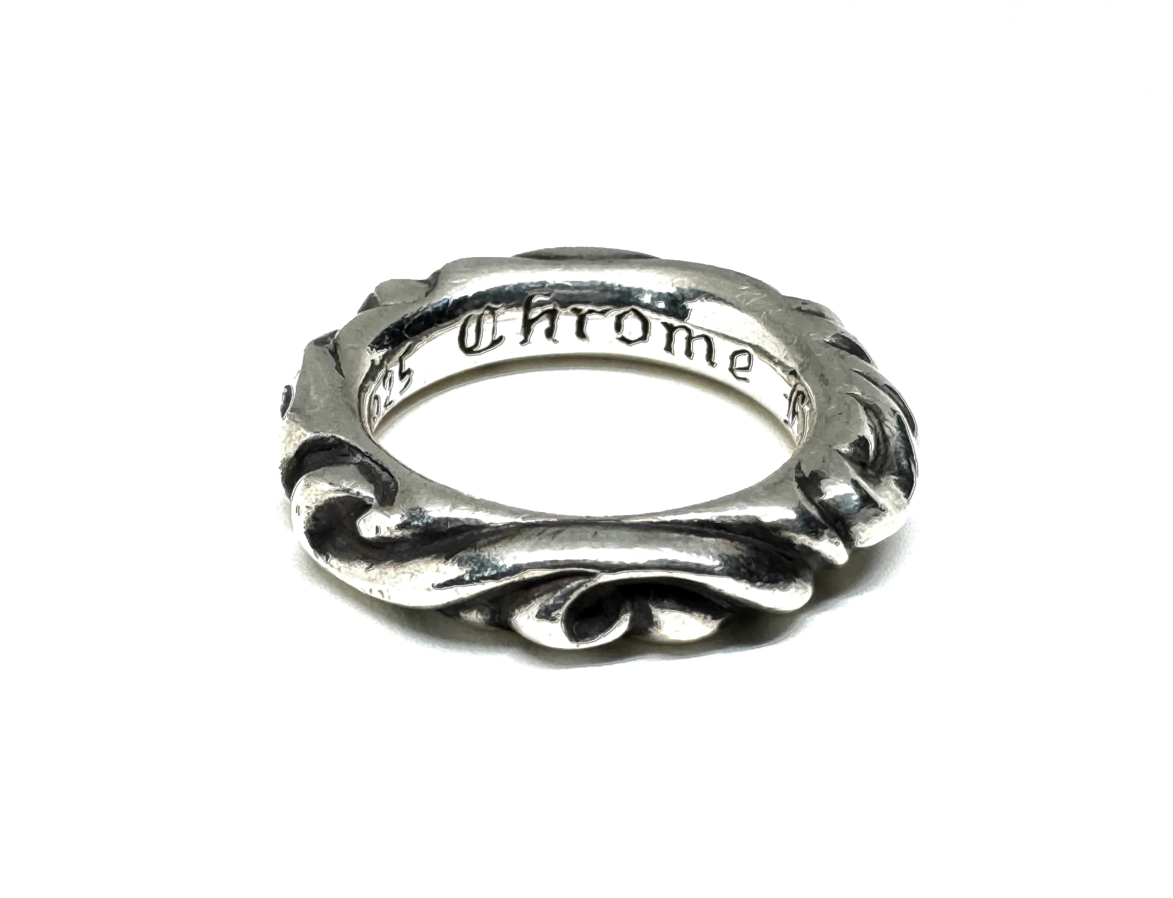 Chrome Hearts Scroll Band Ring "Silver"