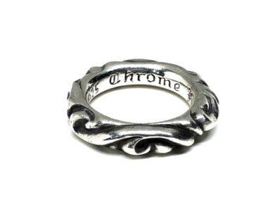 Chrome Hearts Scroll Band Ring "Silver"