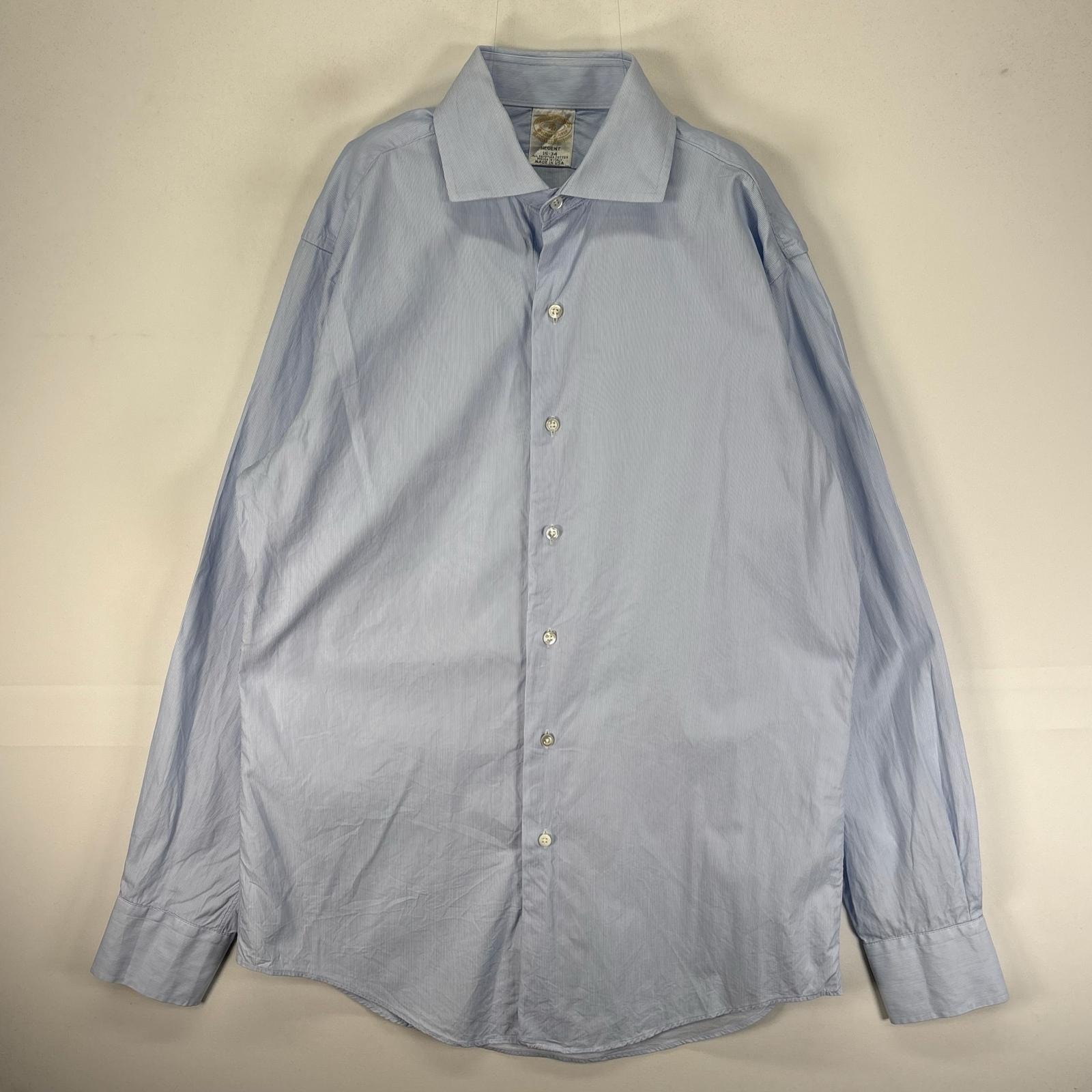 古着 ブルックスブラザーズ Brooks Brothers 長袖シャツ ゴールデンフリース M  ブルー系 ストライプ メンズ
