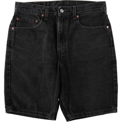 古着 90年代 リーバイス Levi's 505 REGULAR FIT ブラックデニムショーツ ショートパンツ メンズw33相当 ヴィンテージ/eaa644175
