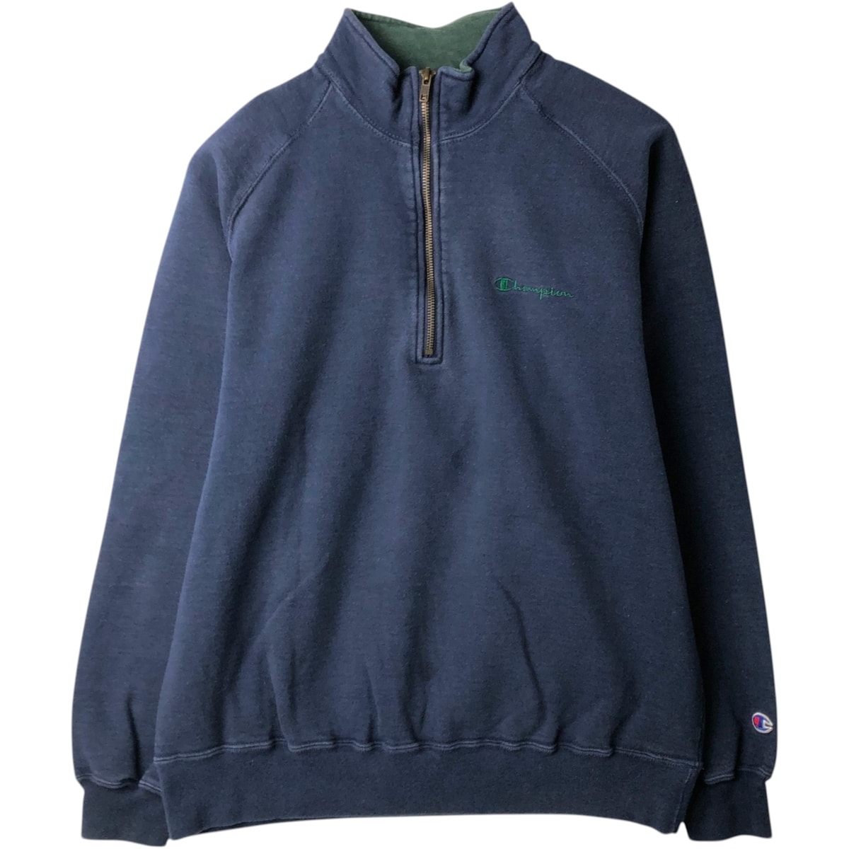 古着 チャンピオン Champion AUTHENTIC ハーフジップスウェットシャツ トレーナー USA製 メンズXL相当/eaa629580
