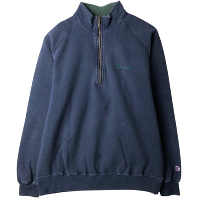 古着 チャンピオン Champion AUTHENTIC ハーフジップスウェットシャツ トレーナー USA製 メンズXL相当/eaa629580