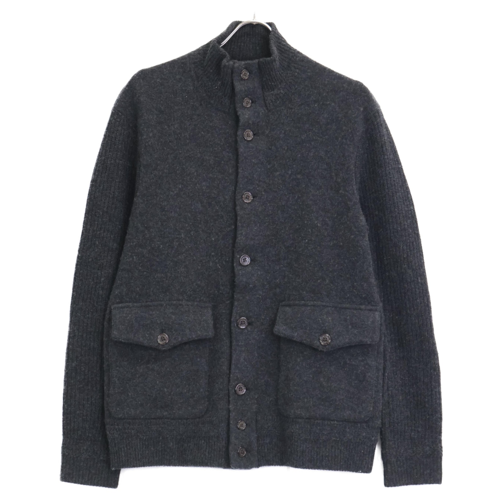 ポロ ラルフローレン 【国内正規】カシミヤ混 エルボーパッチ スタンドカラー ニット S