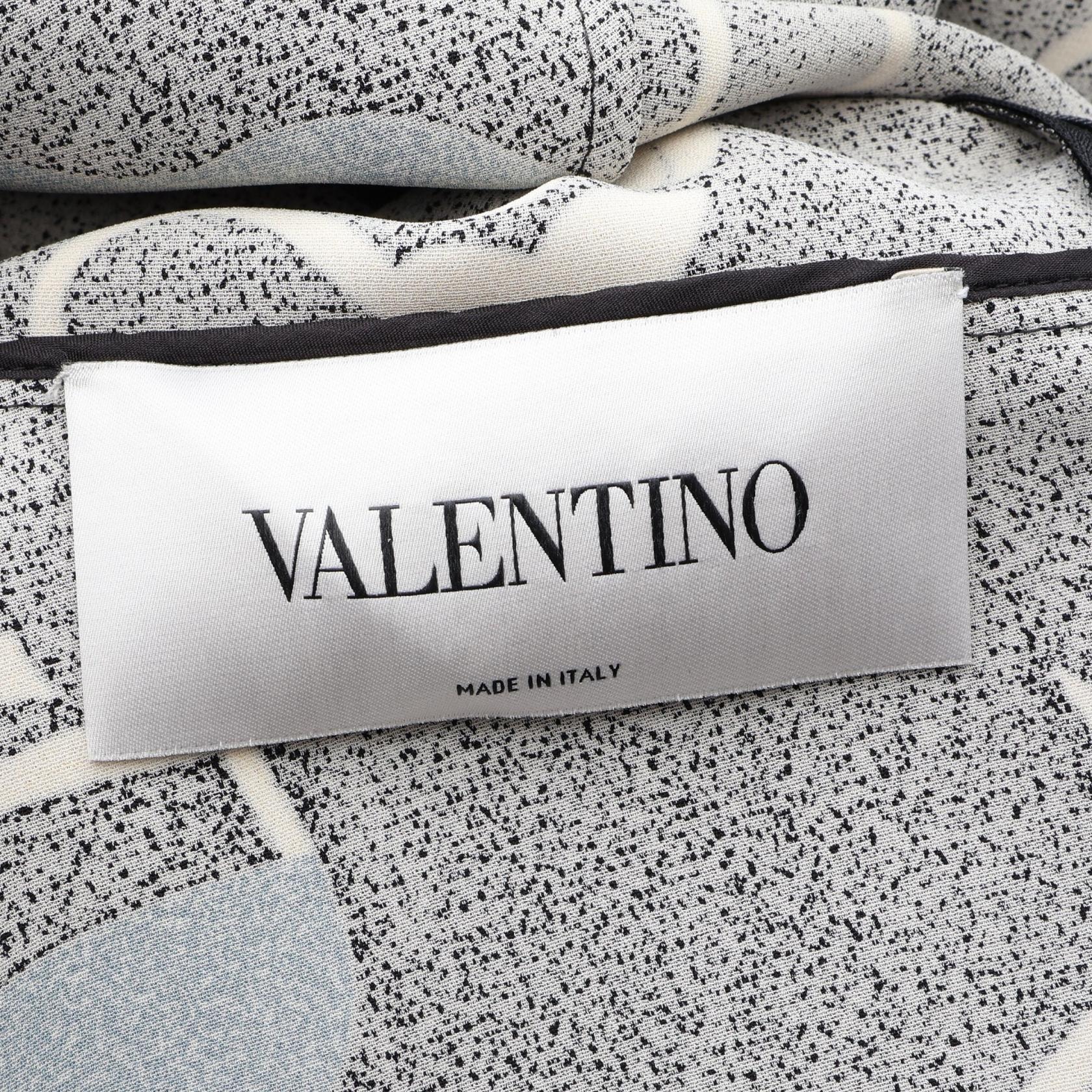 C (やや傷や汚れあり)】ヴァレンチノ Valentino 総柄 ボウタイ ケープ