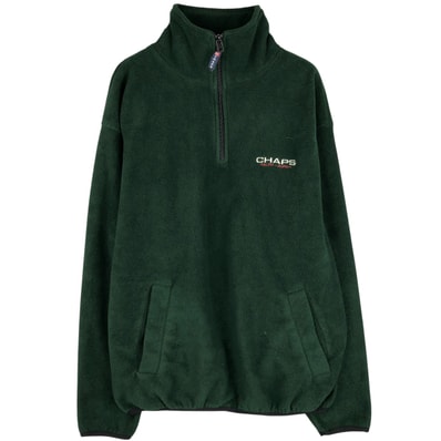 古着 ラルフローレン Ralph Lauren CHAPS チャップス ハーフジップ フリースプルオーバー メンズL相当/eaa597386