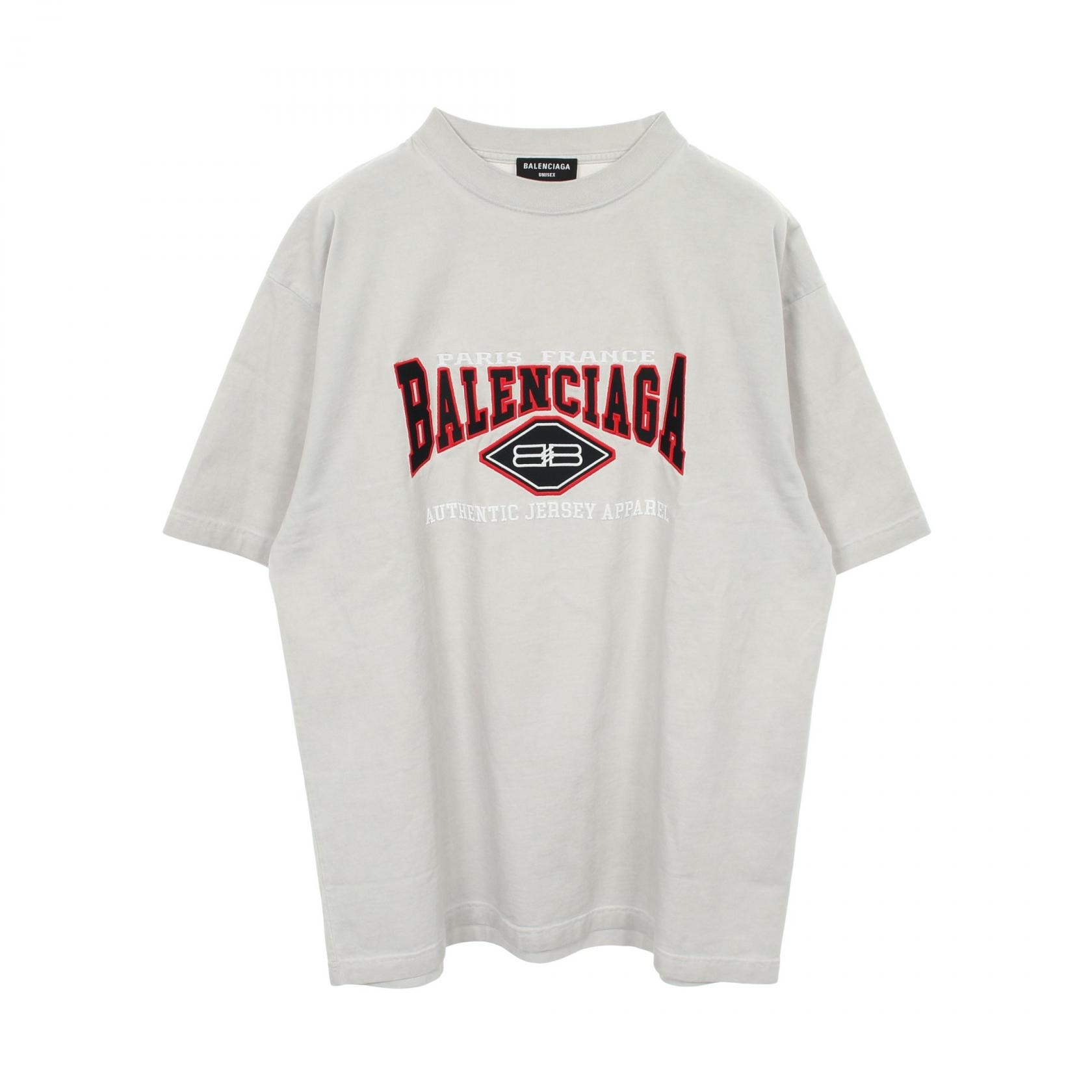 バレンシアガ BALENCIAGA AUTHENTIC 半袖Tシャツ 衣料品 トップス コットン メンズ レディース グレー系 【中古】