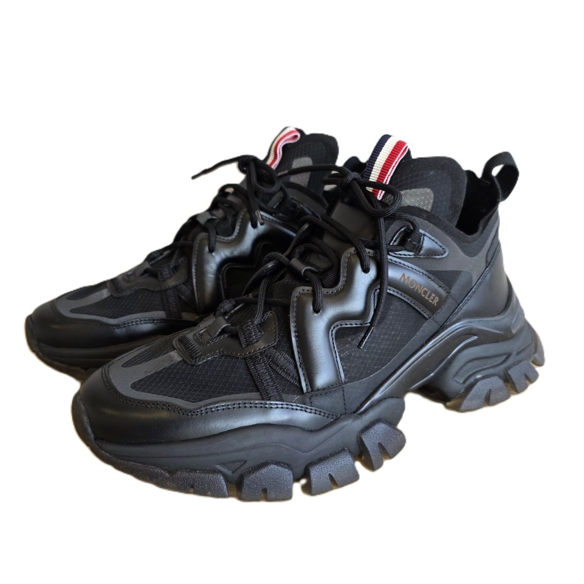 MONCLER モンクレール LEAVE NO TRACE メッシュ 41 25.5cm スニーカー F109B4M70940 ブラック メンズ【中古】