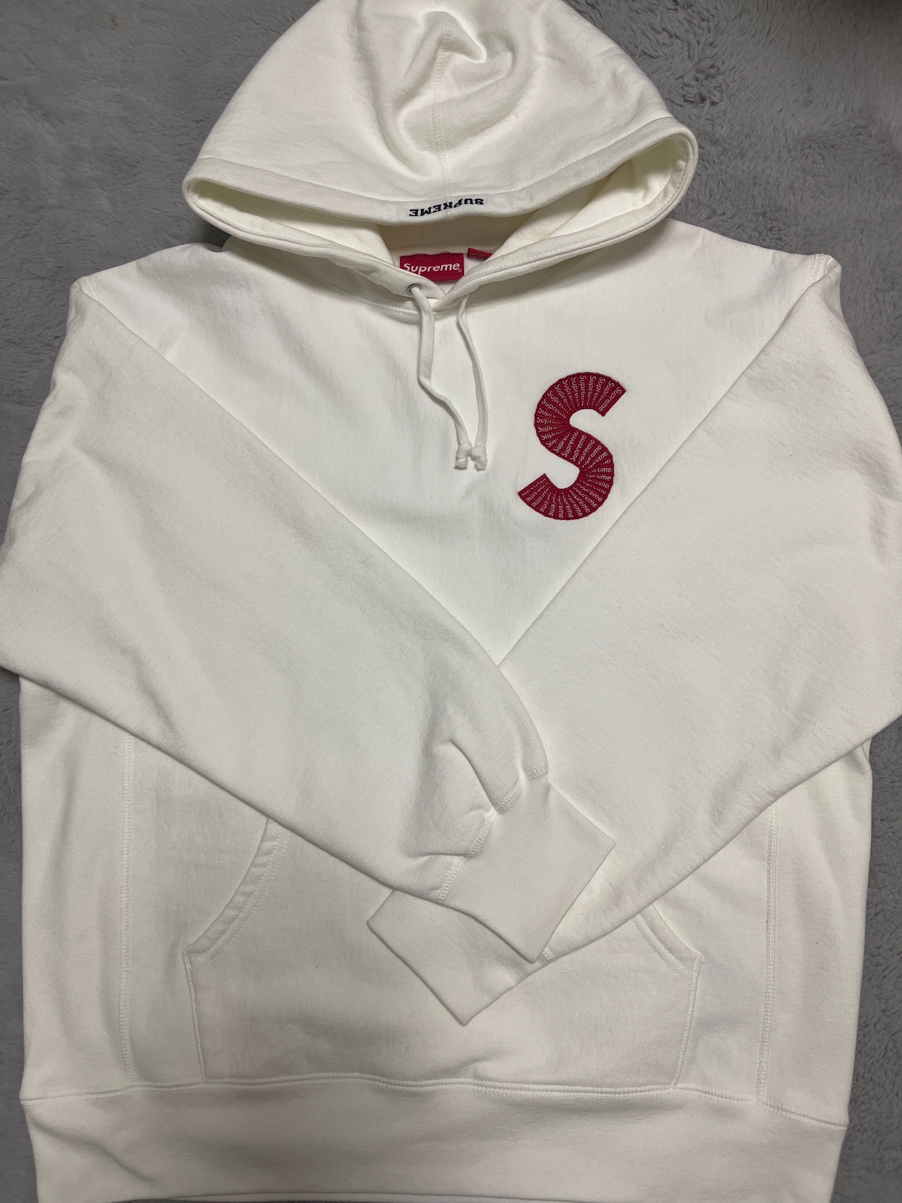 Supreme S Logo Hooded Sweatshirt "White" (20FW)