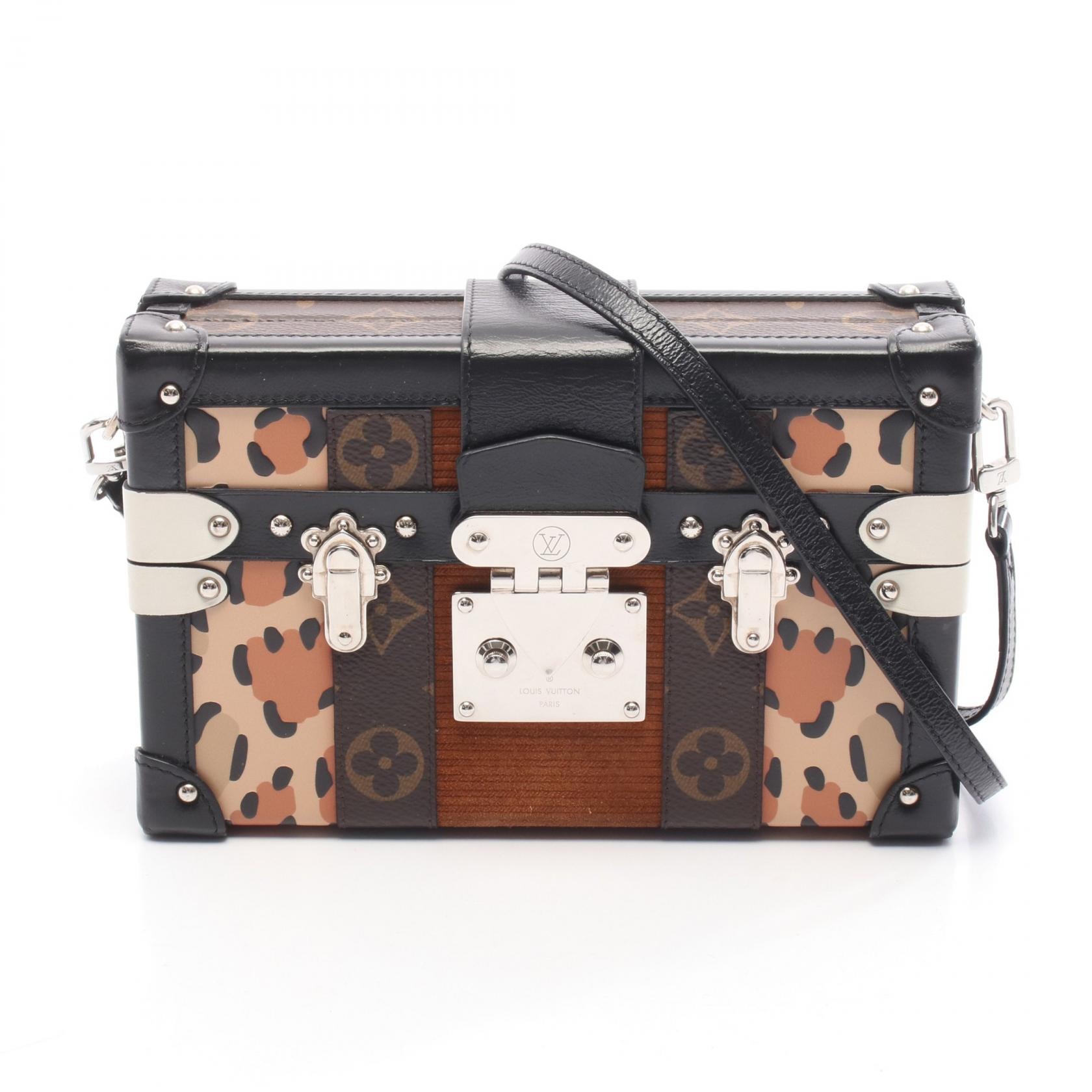 ルイ・ヴィトン LOUIS VUITTON プティット マル ショルダーバッグ バッグ PVCコーティングキャンバス レザー コーデュロイ モノグラム レディース ブラウン系 / ブラック系 / マルチカラー 【中古】