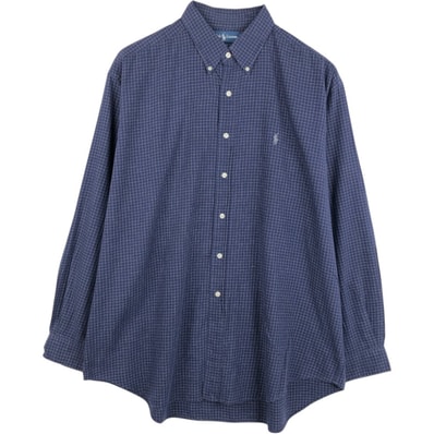 古着 ラルフローレン Ralph Lauren BLAKE 長袖 ボタンダウンチェックシャツ メンズXL相当/eaa675371