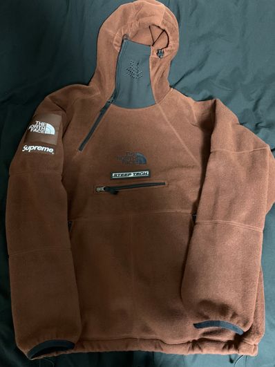 Supreme x The North Face Steep Tech Fleece Pullover "Brown"