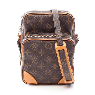 ルイ・ヴィトン LOUIS VUITTON アマゾン モノグラム ショルダーバッグ バッグ PVCコーティングキャンバス レザー レディース ブラウン系 M45236 【中古】