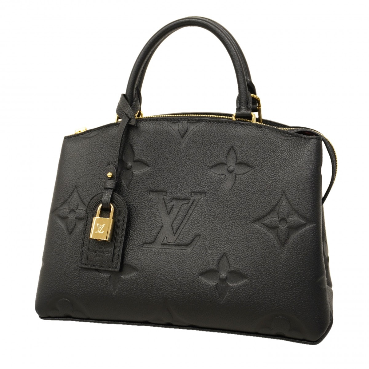 【6ce6428】ルイヴィトン ハンドバッグ モノグラム・アンプラント プティパレ M58916 ノワール【中古】レディース