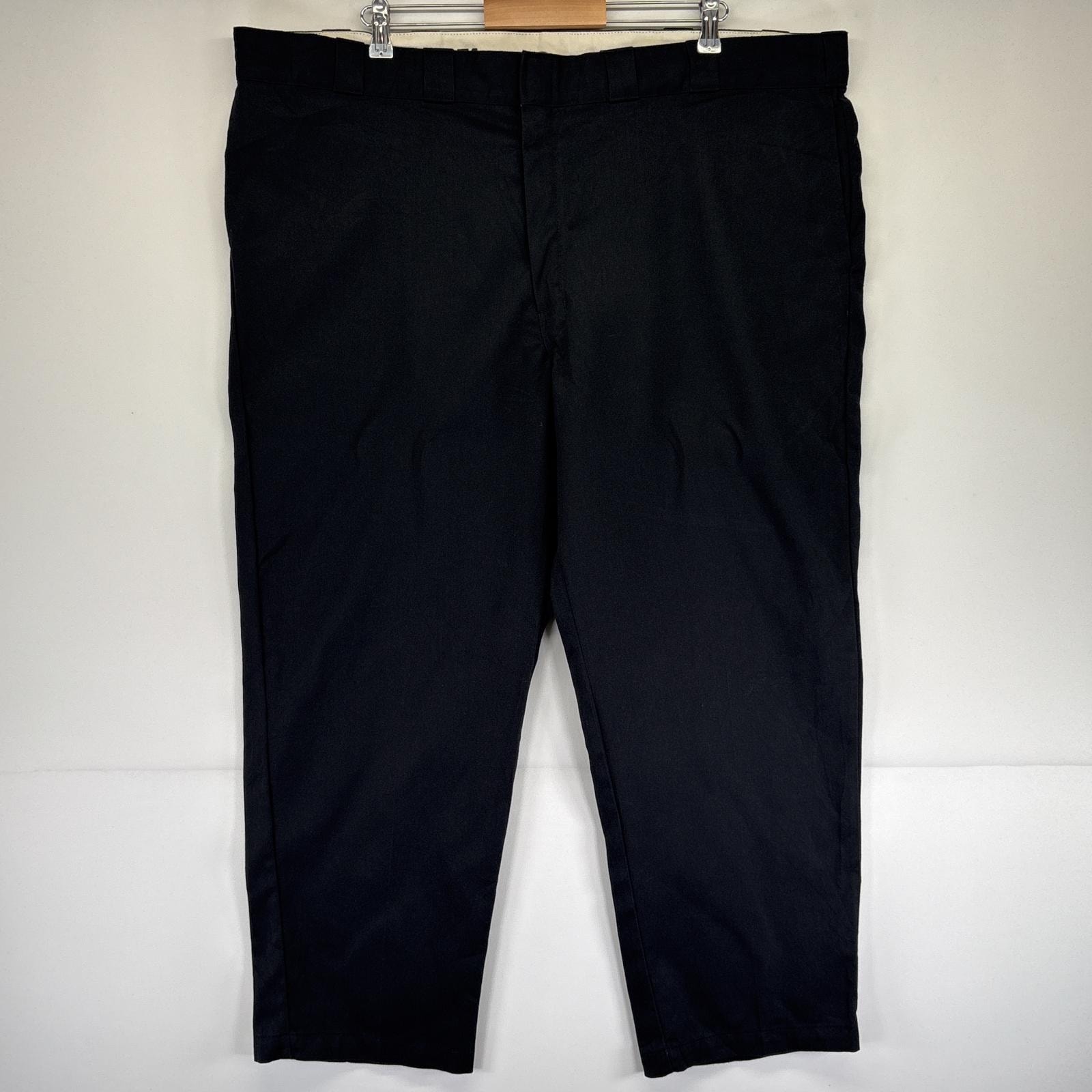 古着 ディッキーズ Dickies ワークパンツ 874 テーパード 大きいサイズ ワンポイントロゴ 長ズボン w48 L30  ブラック メンズ