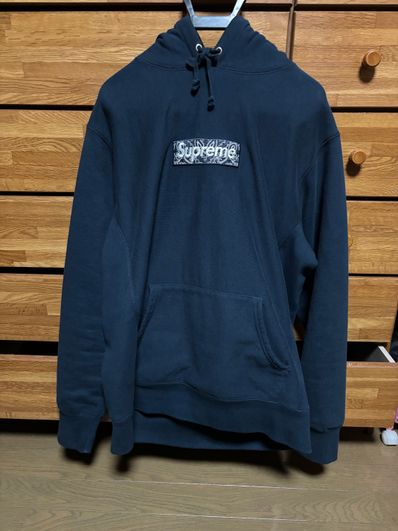 Supreme Bandana Box Logo Hooded Sweatshirt "Navy"