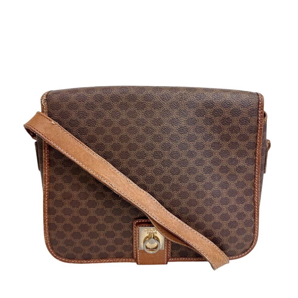 セリーヌ CELINE ショルダーバッグ マカダム ブラウン