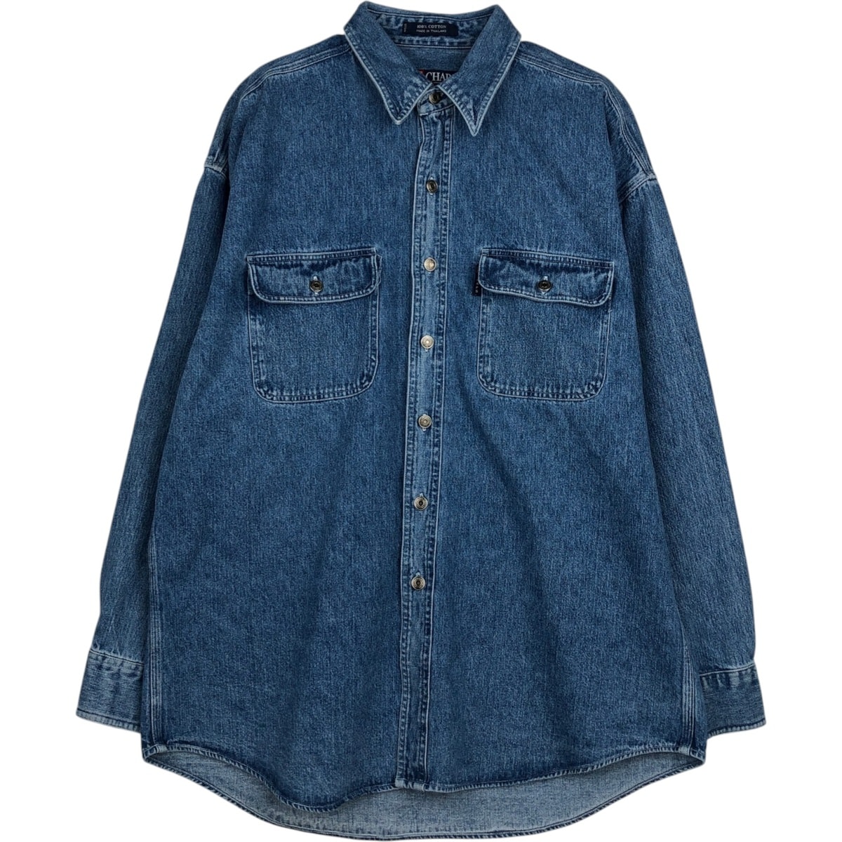 古着 ラルフローレン Ralph Lauren CHAPS チャップス 長袖 デニム ウエスタンシャツ メンズL相当/eaa478103